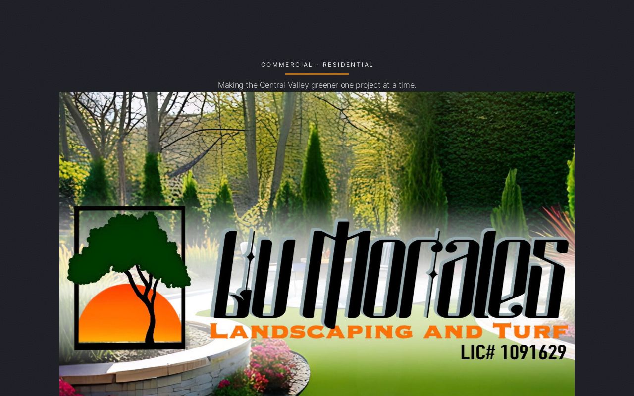LU MORALES LANDSCAPING AND TURF logo